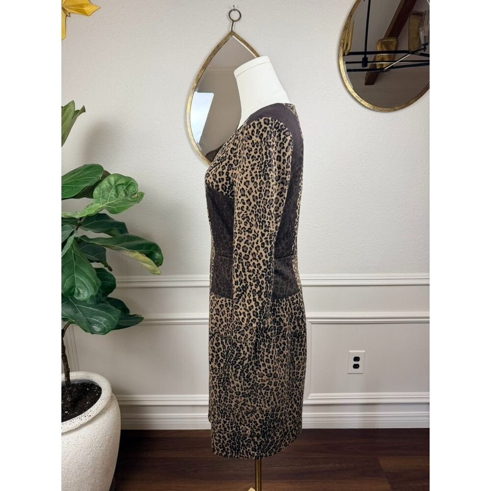 Quiet Luxury Leopard Pencil Dress|Power Femme Rich Mom Elegance|Antonio Melani 6 - Picture 10 of 14